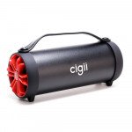 Wholesale Outdoor Drum Style Portable Bluetooth Speaker with Handle S33C (Black Red)